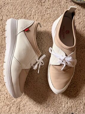 Marc Joseph New York Alaska St Leather Sneakers Cream White Women’s 8